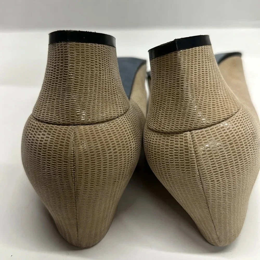 Thierry Rabotin High Heel Shoes Pumps Peep Toe Suede Light Tan Brown Size 38 7.5 - Picture 10 of 13